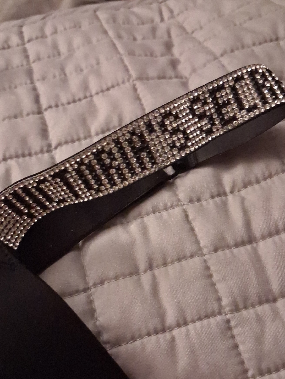 Victoria's Secret Black Bra with Crystal-Embellished Band